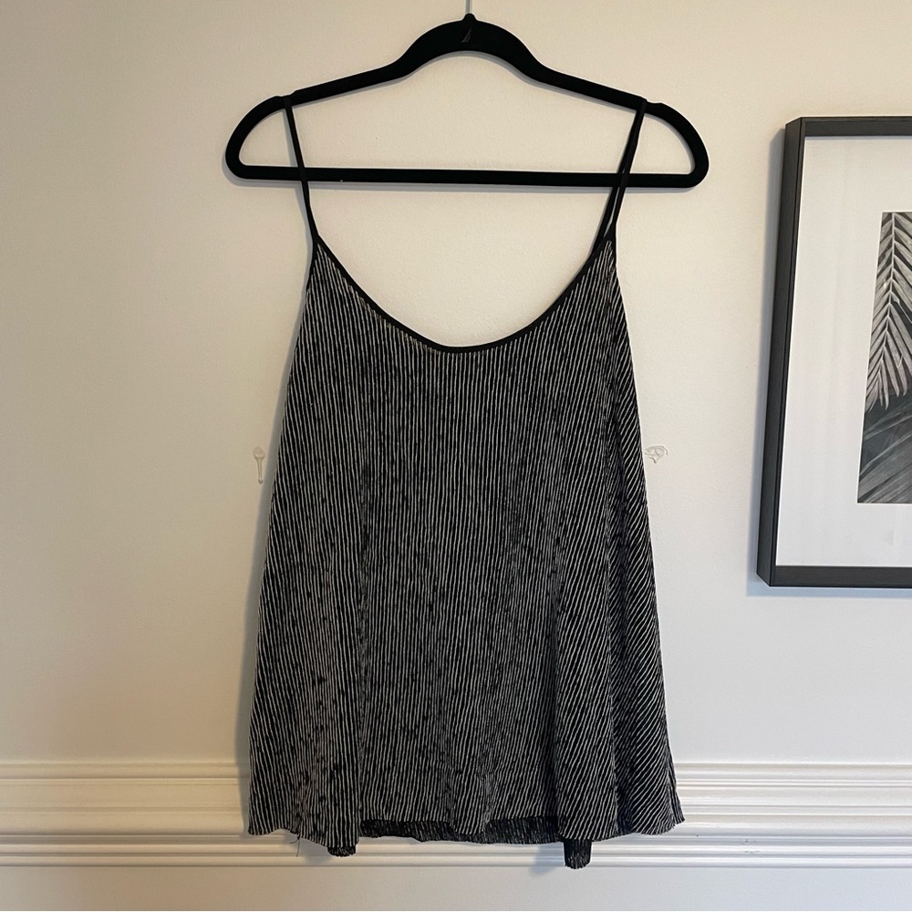 Zara semi-sheer spaghetti strap flowy tank